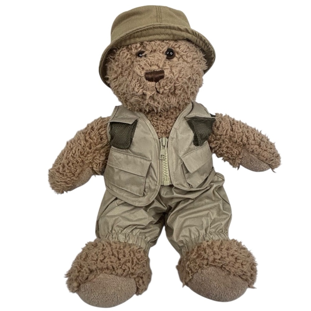 BAB 16” Timeless Teddy 2020 Build A Bear With Fly Fishing Vest Waders & Sun Hat